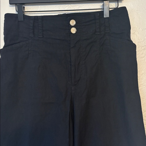 Anthropologie ankle length wide leg stretch Black Trousers 30 - Picture 4 of 9